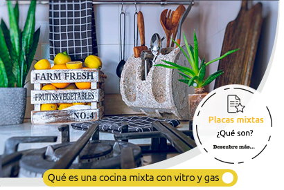 que es una cocina mixta con vitro y gas