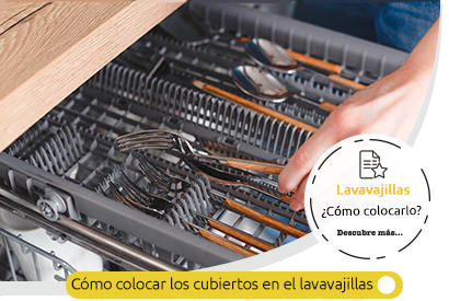 Cómo colocar los cubiertos en la bandeja del lavavajillas