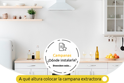 a que altura colocar la campana extractora